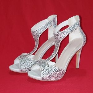 David's Bridal Open Toe Nelia Heels